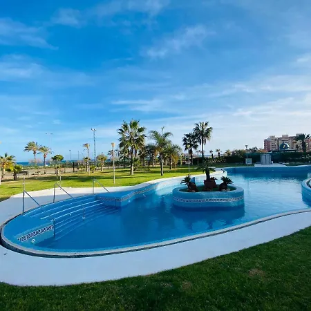 Precioso Apartamento 1ª Linea De Playa Con Piscina * Roquetas de Mar